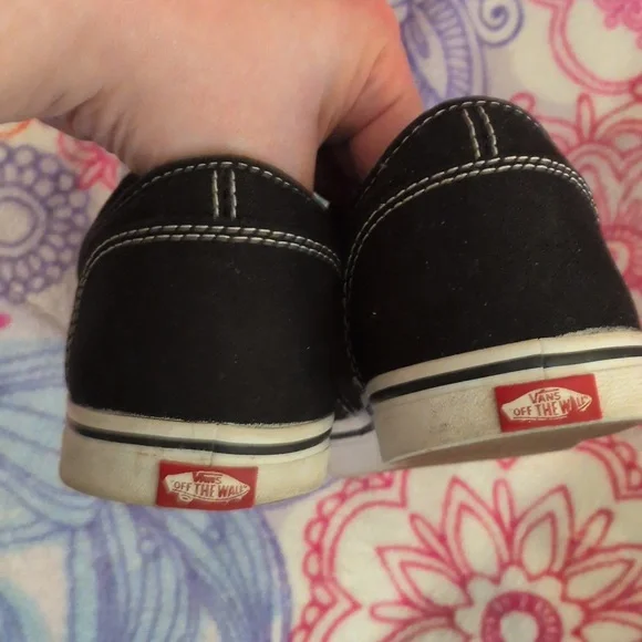 Vans Atwood Black and White Canvas Low Top Shoes Womens Size 9 - Picture 3 of 9